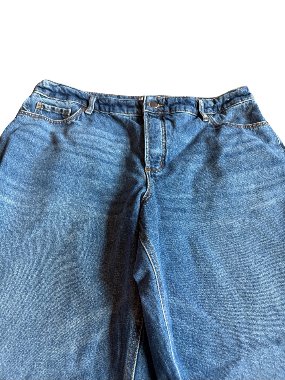 Rivete Loft Barrel Jeans Medium Wash Denim 100% Cotton Flattering Size 32 Womens - Picture 3 of 16